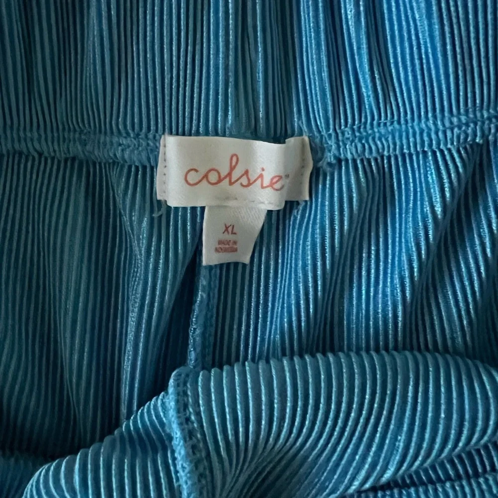 Colsie Blue Ribbed Pajama Set - Picture 3 of 6